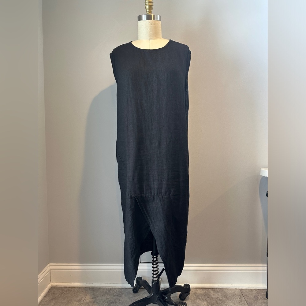 Oak sleeveless maxi dress with front slit